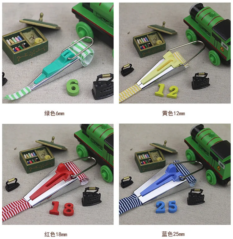 Set 6MM 12MM 18MM 25MM Herramientas para coser y coser herramientas de costura para manualidades Zantec Herramientas para crear cinta Home Bias Tape Maker Set 16 Piezas