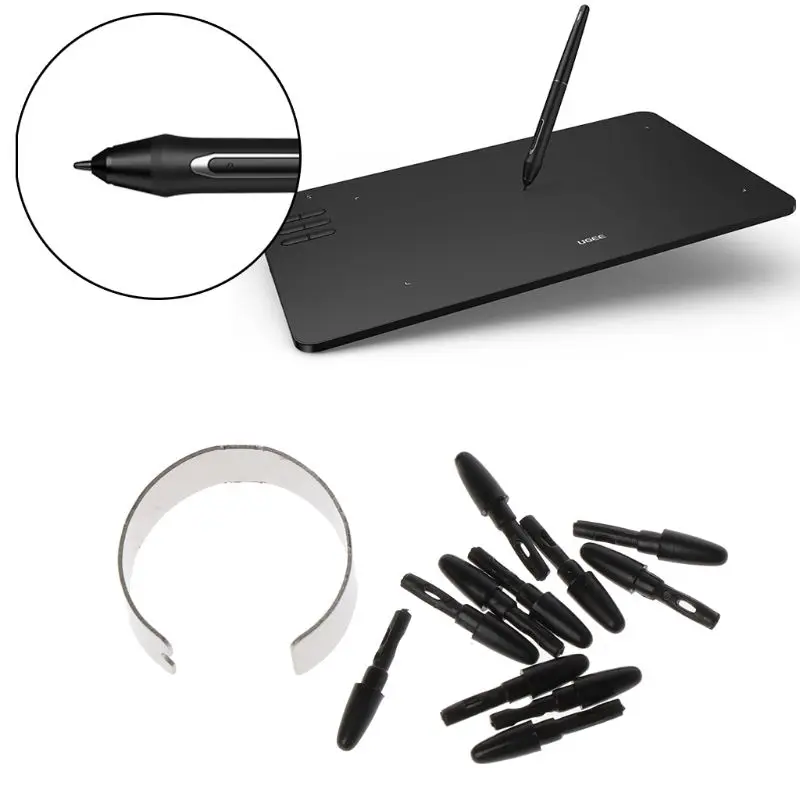 10Pcs Battery-free Passive Stylus Replacement Pen Nibs Tips for XP-Pen HUION H640P VEIKK A30 A50 with Removal tool stylus pen tip,pencil tips