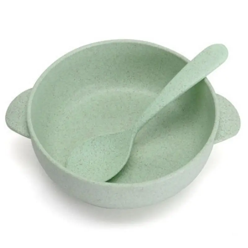 Wheat Straw Material Tableware Set Two sets of children's tableware