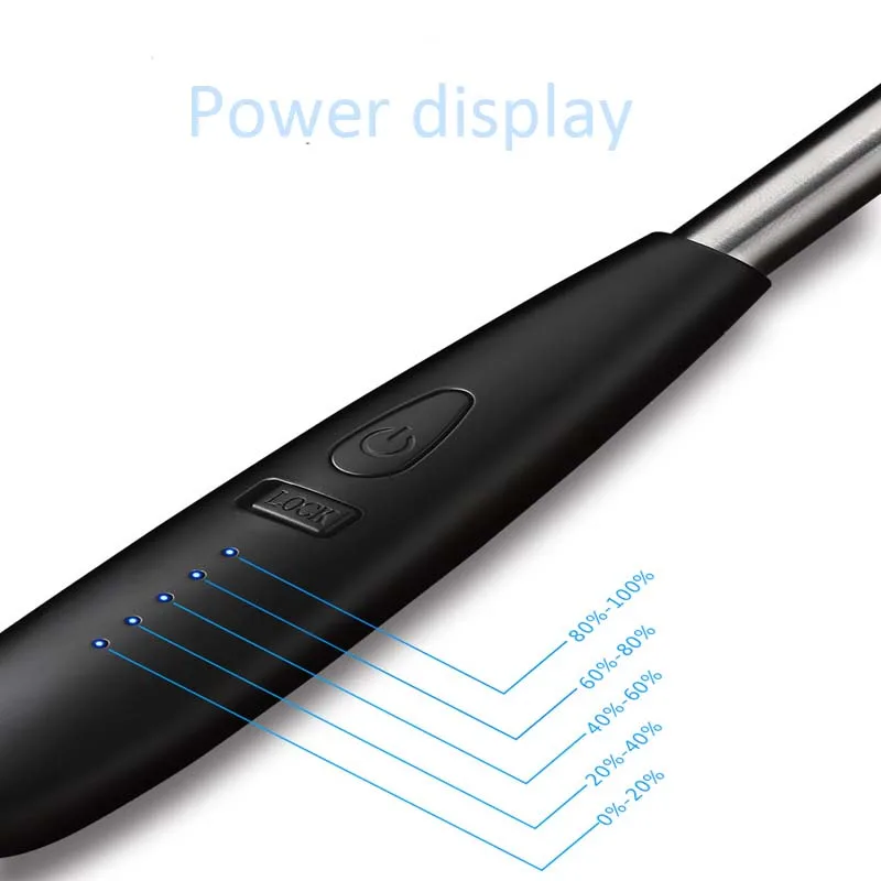 USB перезаряжаемая зажигалки для курения дуговая импульсная ветрозащитная Зажигалка для барбекю на открытом воздухе кухонная зажигалка для газовой плиты с дисплеем питания
