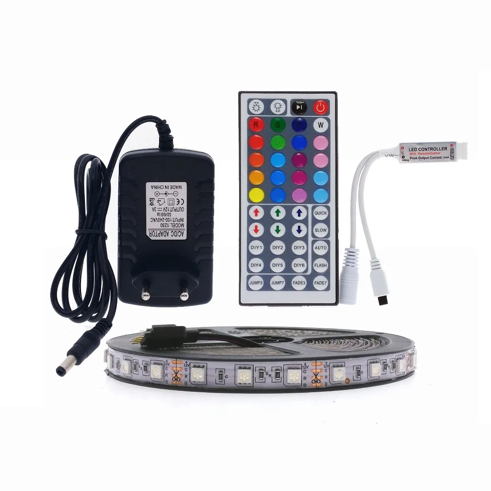 Светодиодная лента RGB 5050 2835 светодиодсветильник rgb Гибкий контроллер адаптер