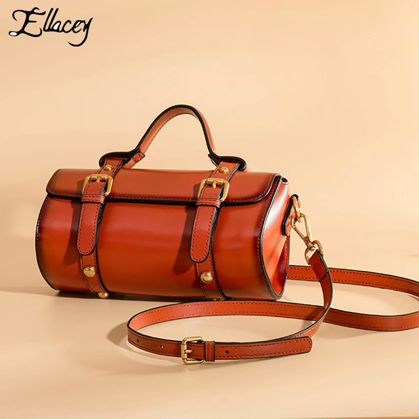 

New 2018 Vintage Satchels Bag Women Cow Split Leather Lady Retro Handbag Small Shoulder Crossbody Bags Leather Messenger Bag