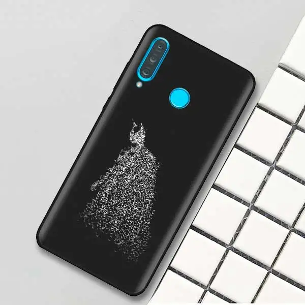 04 Черный силиконовый чехол для huawei P30 P20 P10 Коврики 20 10 Lite Pro Nova 4 4E 3E P Smart Plus мобильный телефон оболочки: Бэтмен, Супермен - Цвет: 04