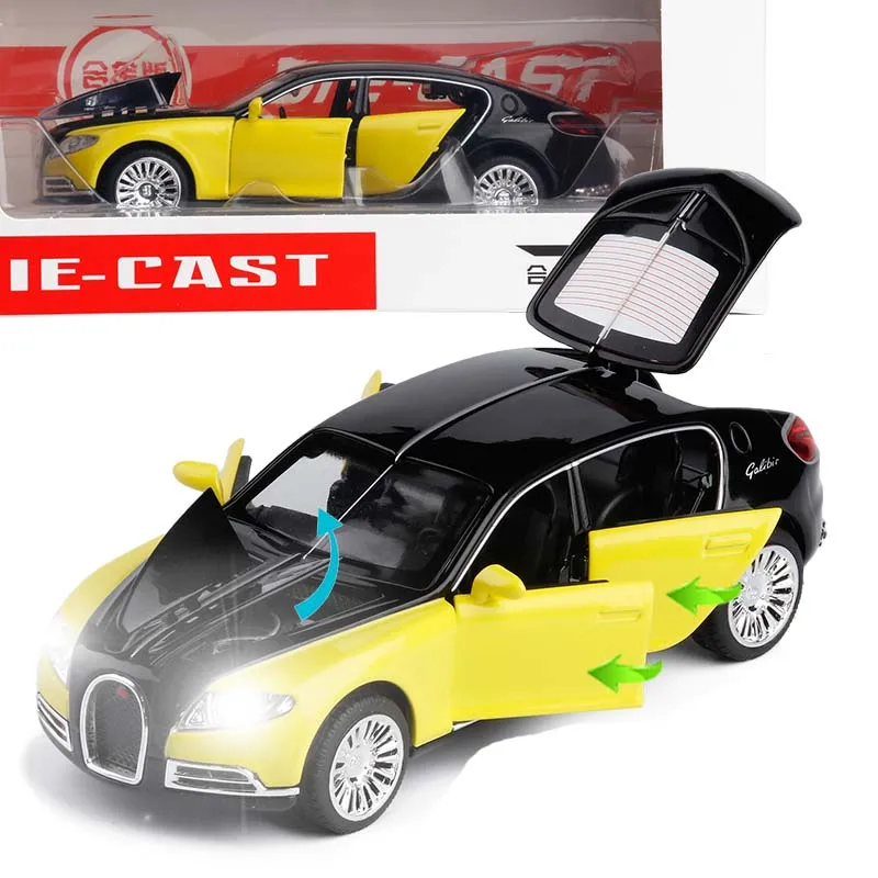 1/32 сплав Bugatti Veyron 16C Galibier литая металлическая модель автомобиля электронный автомобиль игрушки для мальчиков день рождения Рождественский подарок игрушки