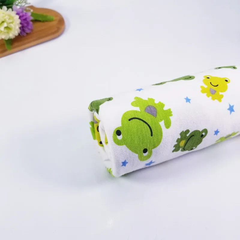 

Printed Frog 100% Cotton Fabric by half meter for DIY baby clothes, bibs, coated, bed sheets cotton Jersey Cloth