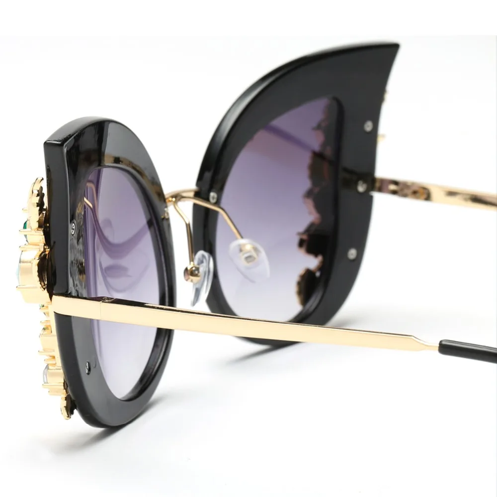 Женские очки для вождения Ретро в форме кошачьих глаз в форме УФ-защиты роскошные солнцезащитные очки походные очки