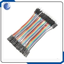2 шт. Dupont провода 10 см мужской женский 40Pin Dupont кабель 10 см мужчин и женщин 100 мм Du Pont линия женский Мужской