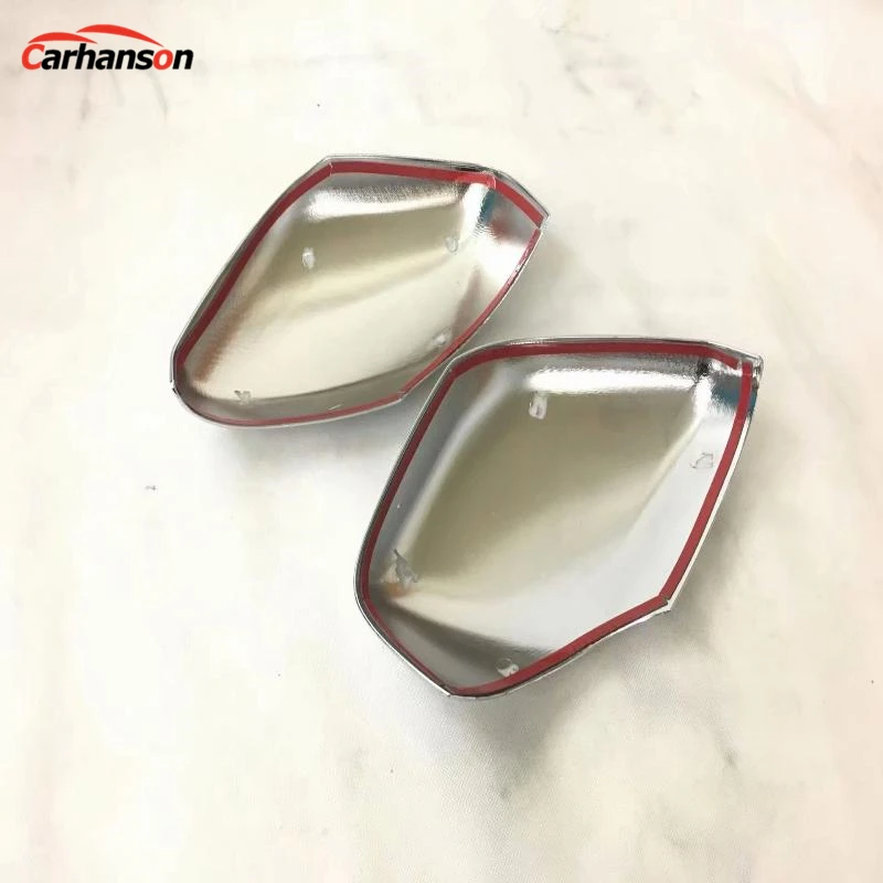 Para el estilo del coche Accesorios Nissan Patrol Y62 2017 2018 cromo retrovisor vista trasera puerta lateral Mirror cubierta Scuff plate Car etiqueta