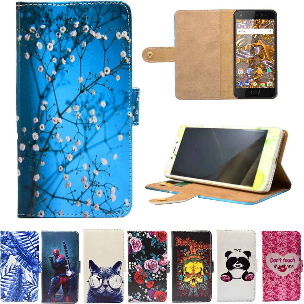 

PU Leather Phone Case Cartoon Cases Flip Wallet Stand Cover for BQ BQ-5012L Rich