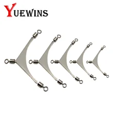 10 шт., американская рыболовная удочка, Вертлюг, 3 способа, нержавеющая сталь, рыболовная головка, вертлюги, Разъемный соединитель для рыбалки, снасти QA293