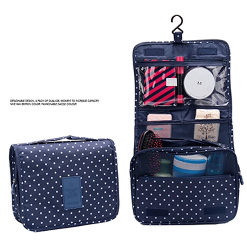Портативная нейлоновая подвесная сумка-Органайзер, складной косметический чехол для макияжа, для хранения, для путешествий, сумки для туалетных принадлежностей, аксессуары для ванной комнаты