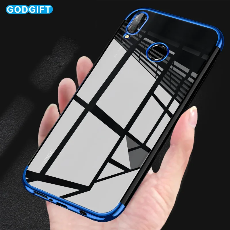 

GodGift Huawei P Smart 2019 Case Luxury Plating Silicone Soft TPU Cover For Huawei P Smart Plus Back Cover PSmart Phone Cases