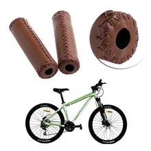 Bike Accessories 1Pair Bicycle Cycle Leather Handlebar Grip Mountain Bike Handle Bar End Grips 1pair soft foam sponge bmx mtb bike cycle bicycle handle handlebar bar grips
