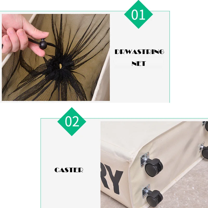 Preise Faltbare Schmutzige Kleidung Korb mit Caster Räder Faltbare Wäsche Korb Organizer Home Storage Korb Behindern