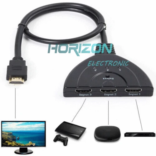 

3 IN 1 OUT 1080P Hub V1.4B HDMI Switch Switcher Splitter Cable For PS3 HDTV XBOX
