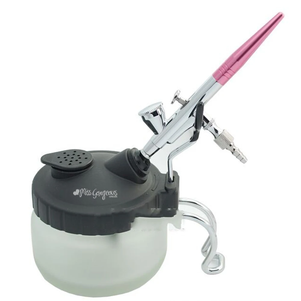 Airbrush Cleaning Pot Spray Gun Cleaner Air brush Stabilizer Jar Bottles Holder Extra Paint Station Filters Washing tool 18-0023 must have cleaning kit for digital camera air blower cloth brush spray