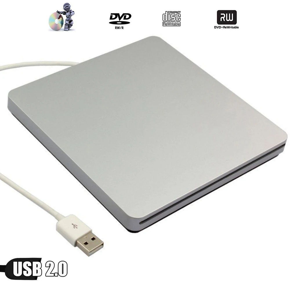 USB 2,0 внешний слот в нагрузке CD DVD RW оптический привод горелки Superdrive для ноутбука ПК Macbook XP WIN 7 WIN 8 WIN 10 MAC OS