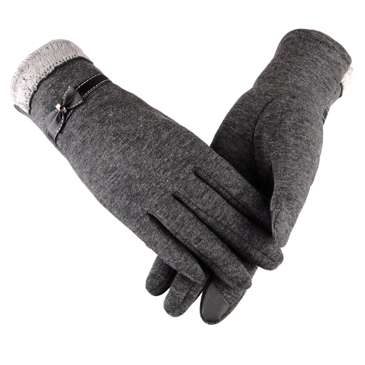 

Soft Fashion Full-finger Gloves Windproof Cycling Glove Female Comfortable Thin Polar Fleece Warm Touch Screen Gloves Outdoor
