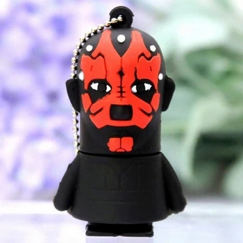 

Star War Darth Vader 8GB 16GB 32GB 64GB Rubber USB Flash 2.0 Memory Drive Sticks Pen Disk Darth Maul 3D Pendrive Pen Drive Gift