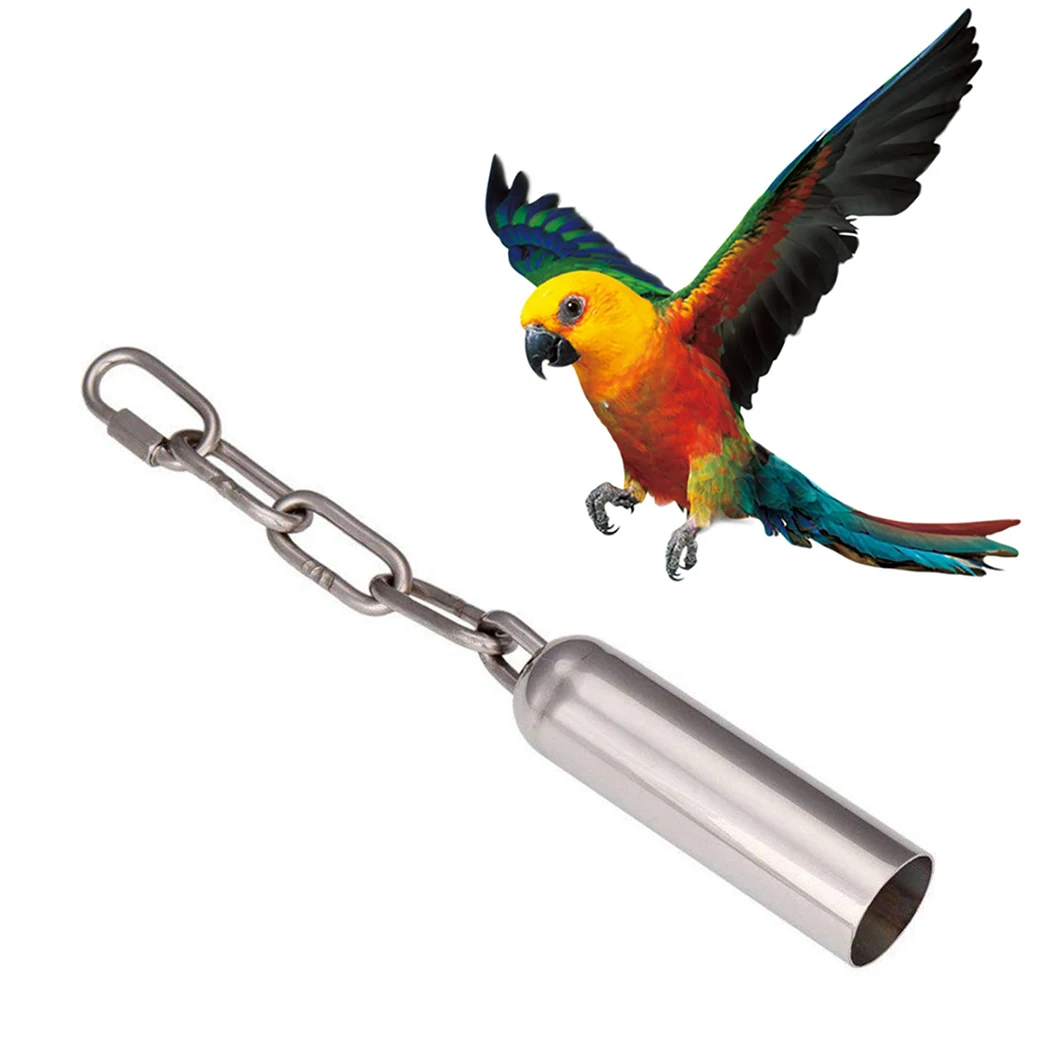 Parrot Toy Creative Funny Bite Resistant Hanging Bell Toy Funny Stainless font b Pet b font