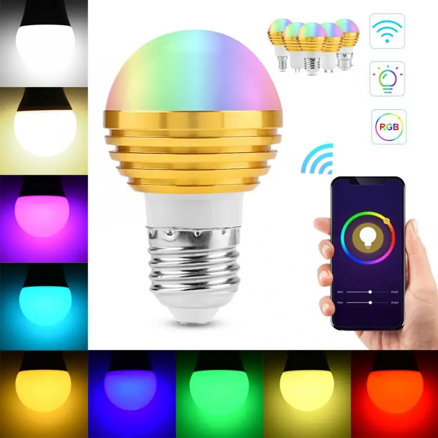 AC85V 265V E27/E14/GU10/GU5.3/B22 СВЕТОДИОДНАЯ лампа 6 Вт RGB + CW Светодиодная для управления
