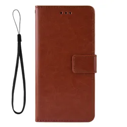Luxurious PU Leather Wallet Phone Case with Built-in Card Holder and Stand for TCL 20R 5G (Brown)