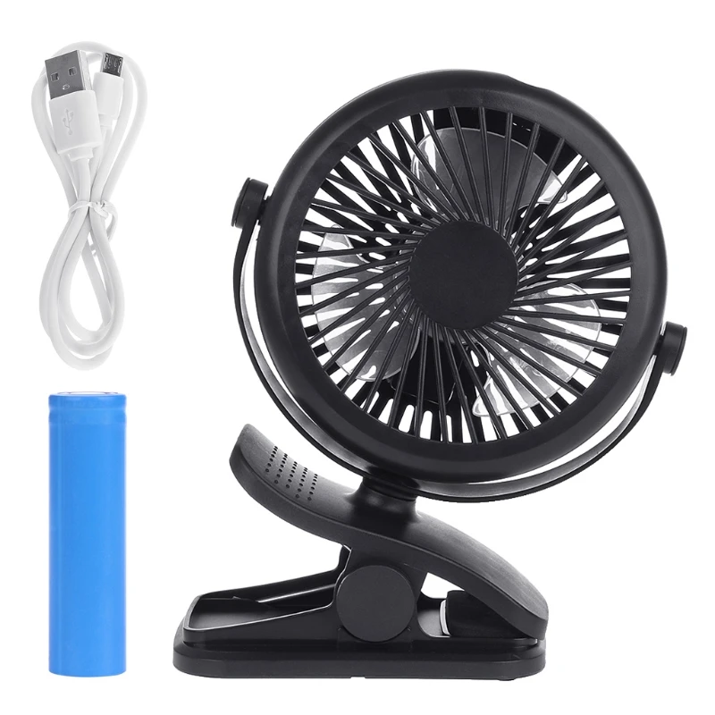 

Portable Travel Fan Rechargeable USB Clip On Mini Desk Pram-Cot Car Fan