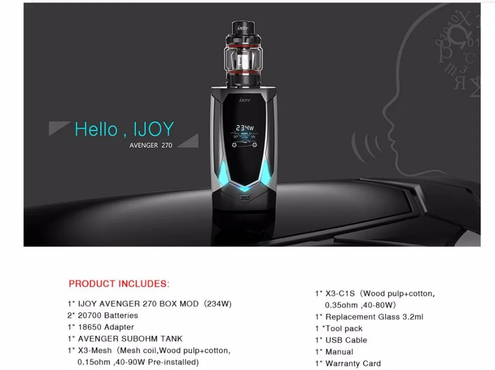 IJOY Vape Avenger 270 Starter Kit