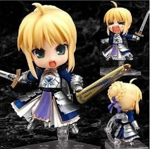 

Hot NEW 10cm Q version Fate/stay night movable Fate Altria Pendragon Action Figure toys doll Christmas gift