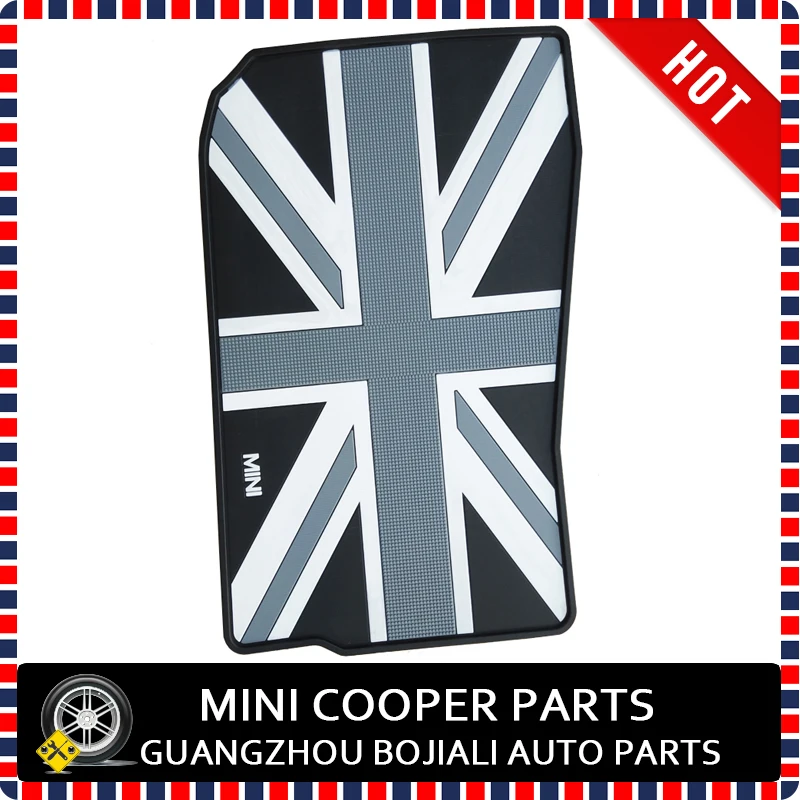 F55 Black Union Jack Style Floor Mat