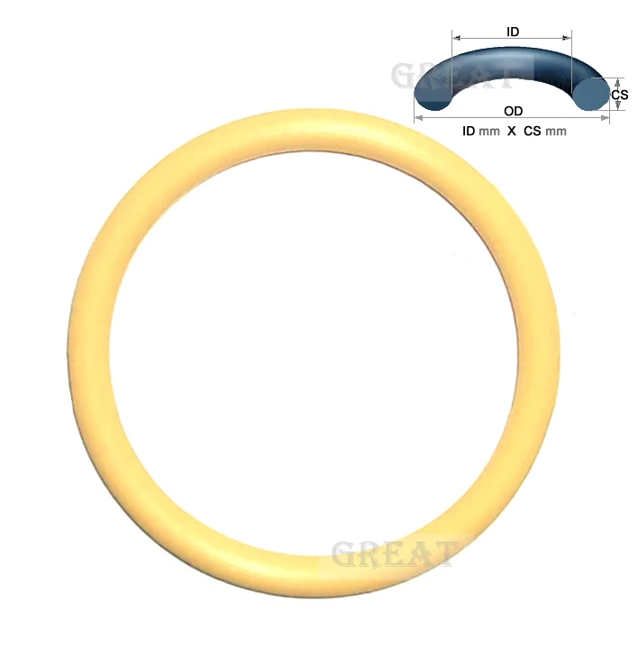 4X1.5 Оринг 4 мм ID X 1.5 CS VMQ PVMQ SILICONE ShA 60 Желтый Уплотнительное кольцо