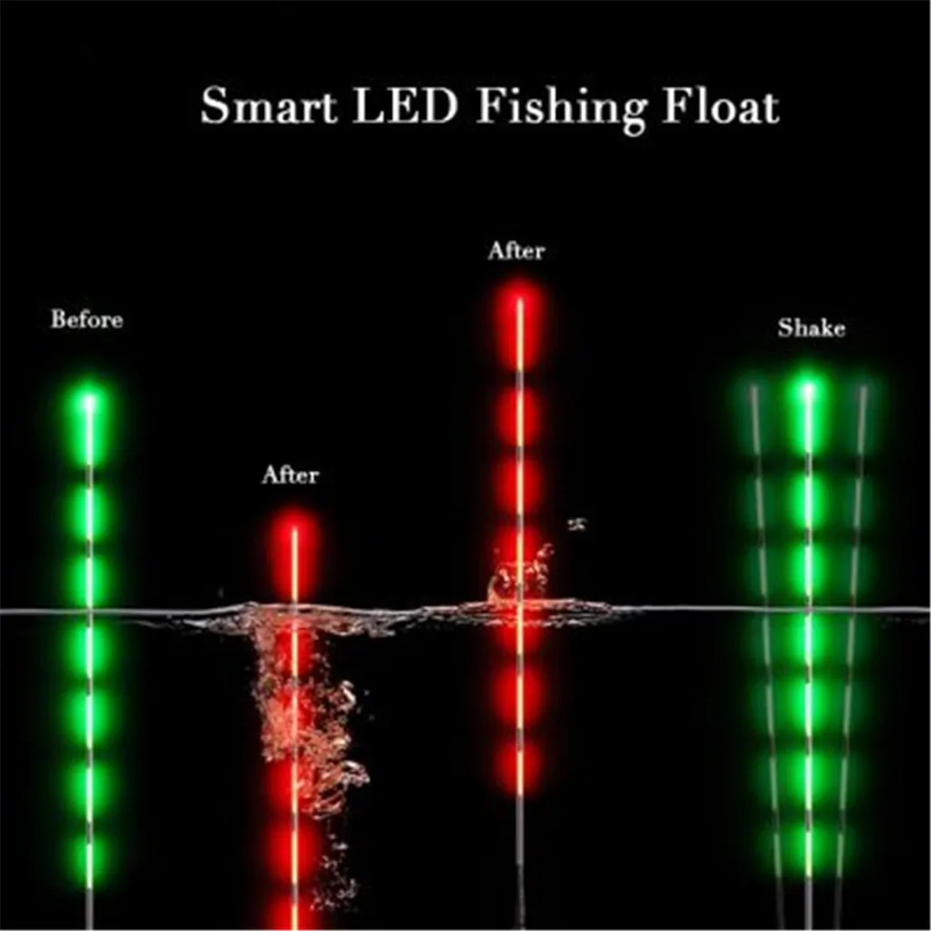 Умный поплавок для рыбалки, приманка для укуса рыбы, светодиодный светильник, автоматическое изменение цвета, ночной электронный сменный буй, умный удар 2,0
