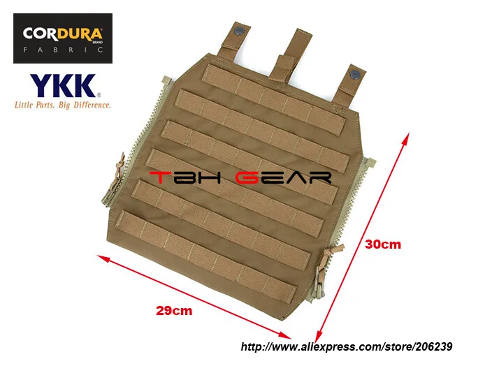 

TMC 7 MOLLE Zip On Panel Coyote Brown Tactical Vest Assault Panel Pouch W/ Hydration Pocket+Free shipping(SKU12050834)