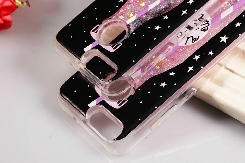Icoque Glitter Cases for Huawei Nova 2 Case Silicon Cute Cover Women Luxury Coque Girl Soft TPU Pink Funda for Huawei Nova2 Case (5)