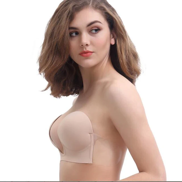 Invisible Push Up Bra Strapless Bras Dress Wedding Party Sticky Self adhesive New Silicone