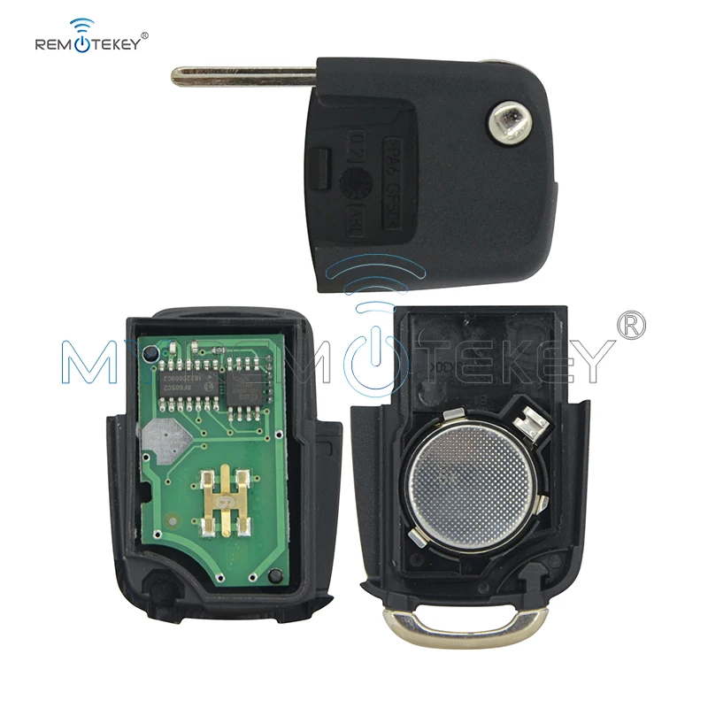 Remtekey 1JO 959 753 N дистанционный ключ 3 кнопки HU66 blade 434 МГц для VW сидение Bora Ibiza Skoda Octavia 2000 1J0959753N 1998-2009