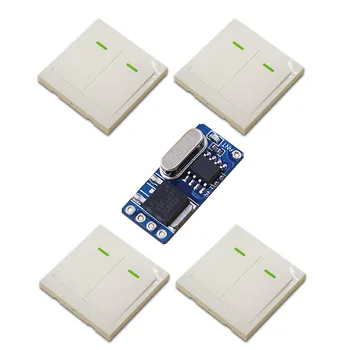 

Lights Lighting Wireless Remote Control Switch Mini Micro Receiver Transmitter Alarm System Security Controller 315/433 Switch