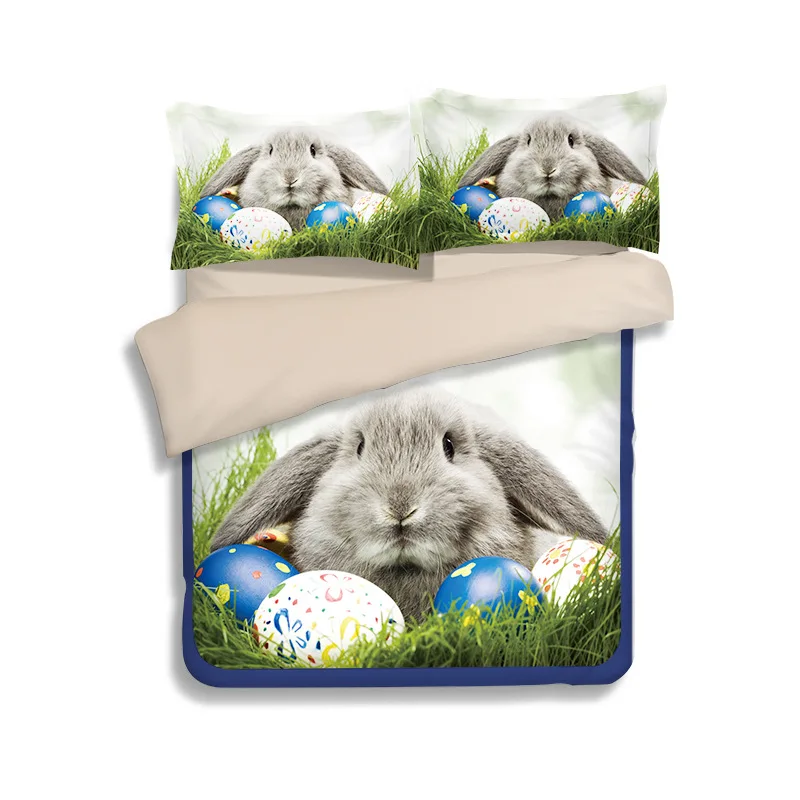 Free shipping 3/4pcs 3d animal zoo rabbit gorilla giraffe bedding set twin full queen size duvet cover bed linen pillow case | Дом и сад