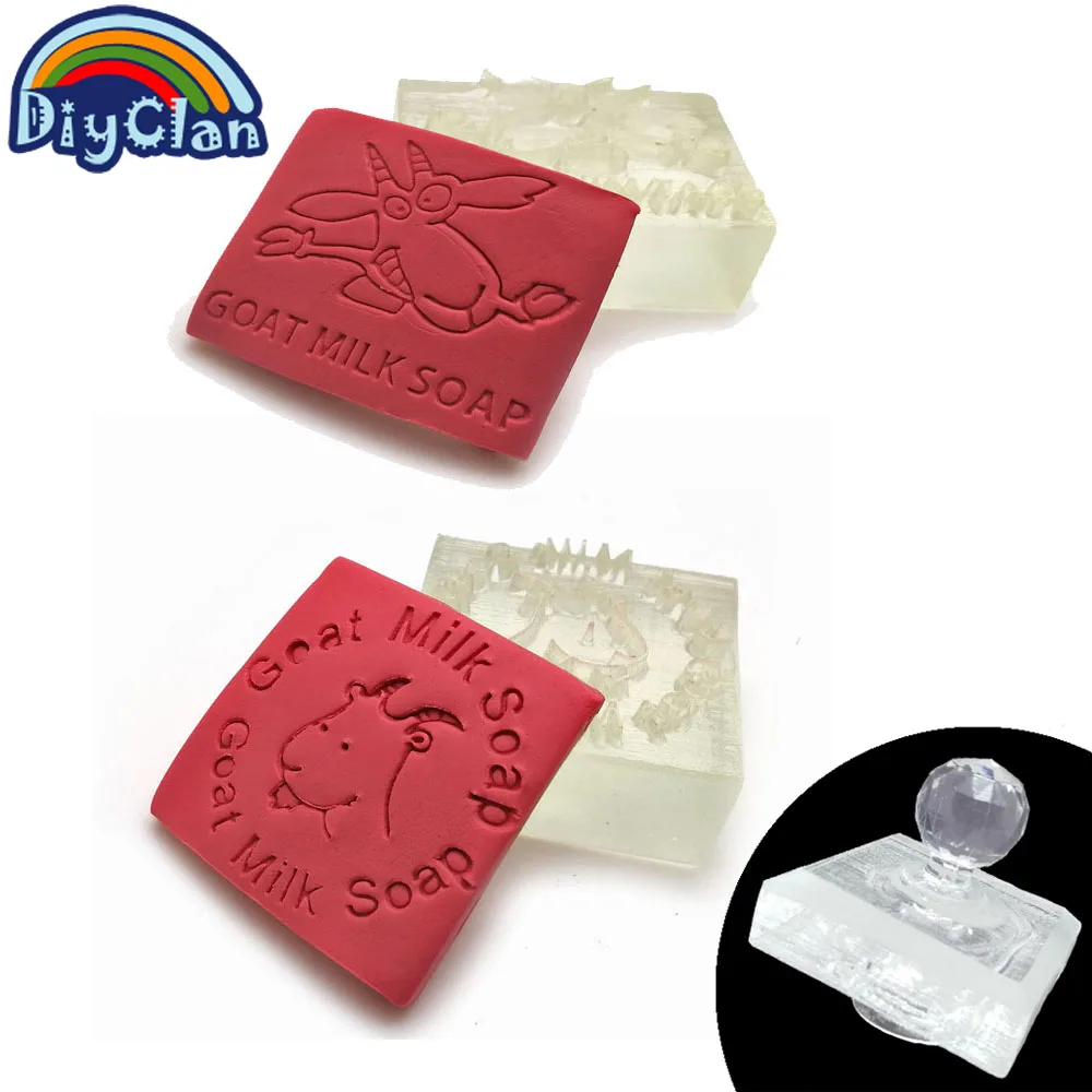 2 style goat handmade resin soap stamp custom DIY new resin Soap