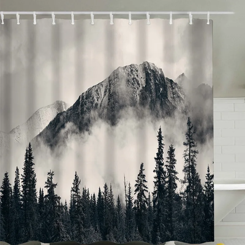 

Urijk 3D Printing Waterproof Nibesser Plants Shower 180x180cm Curtain Waterproof Curtain Washable Fabric Shower Curtain Bathroom