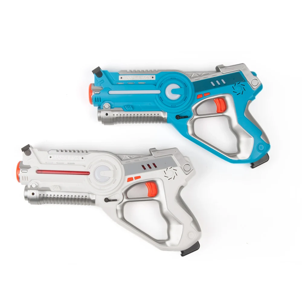 

2Pcs Digital Electric Toy Guns Laser Tag with Flash Light Sounds Effect Live CS Battle Shooting Game Toys for Kids Outdoor Fun