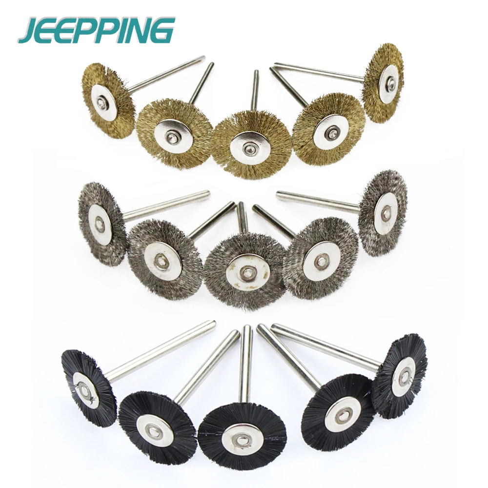 15PC Wire brush Abrasive Abrasives Dremel Wheel Buffing Polishing Metal