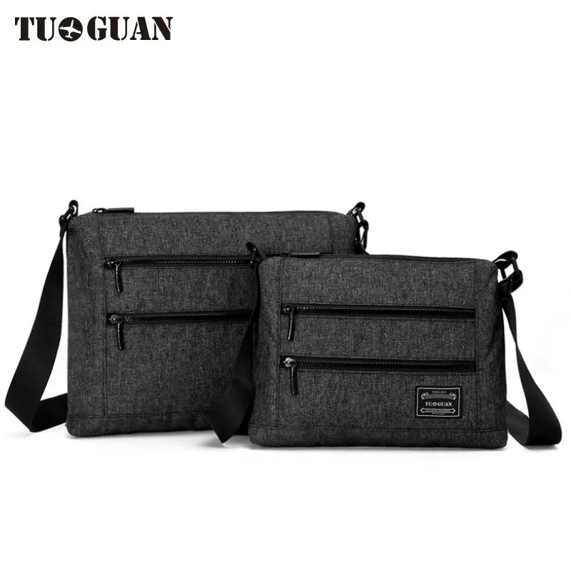 

TUGUAN Men Fashion Messenger Bag Student Canvas Bags Simple Casual Multi Pocket Shoulder Bag