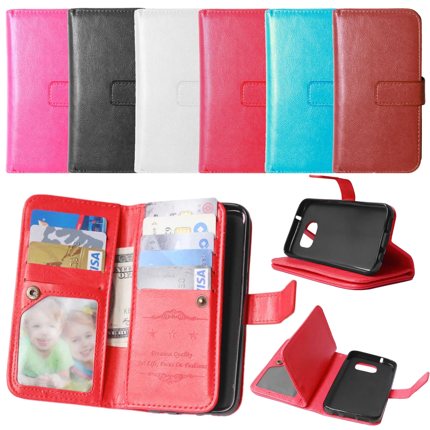 

S7Case Luxury Leather Wallet Flip Case For Samsung Galaxy S7 G9300 Cover with Card Slot Photo Frame Stand Bag for Galaxy S7 Case