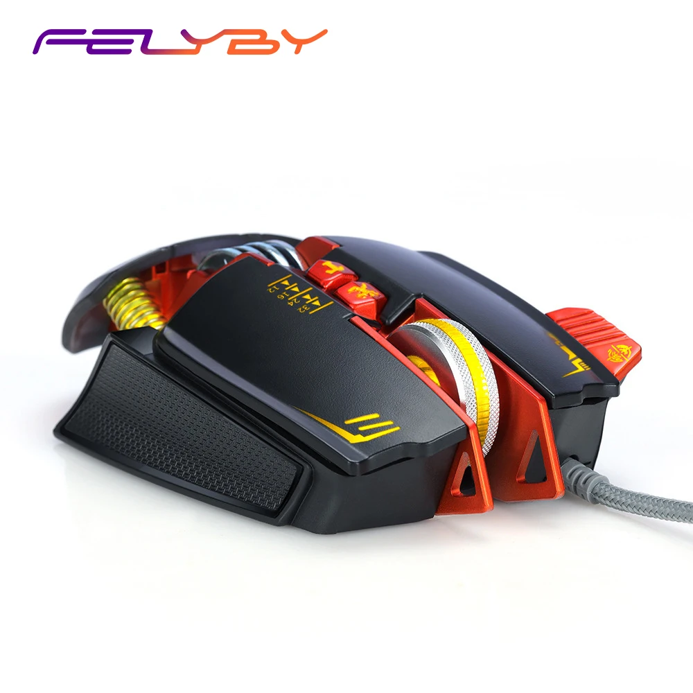 FELYBY Professional Механическая Проводная игровая мышь для ПК и ноутбука 3200 dpi 8 кнопок