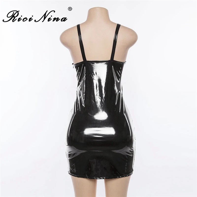 RICININA 2019 Sexy Bodycon Dress Women Square Collar Spaghetti Strap Short Pencil Dress Ladies Summer Club Party Mini Dress