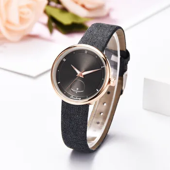 

FASHION Women Watch Fake Small Symmetrical Dial Monochrome Watch Smooth Ladies Quartz Wristwatch montre femme zegarek damski