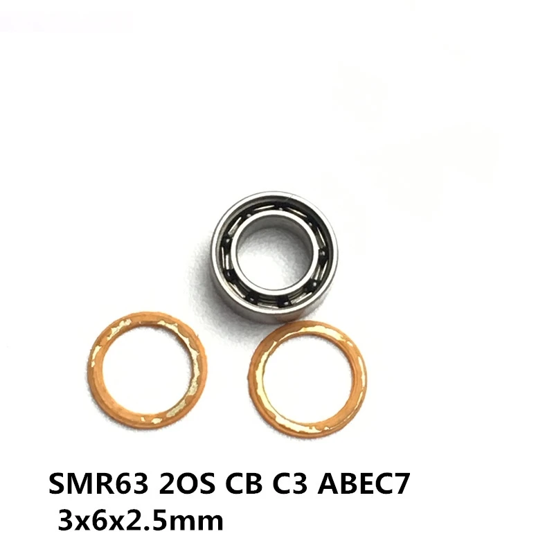 

Free Shipping SMR63 2OS CB C3 ABEC7 3x6x2.5mm smr63 zz hybrid ceramic si3n4 ball Stainless steel rings bearing