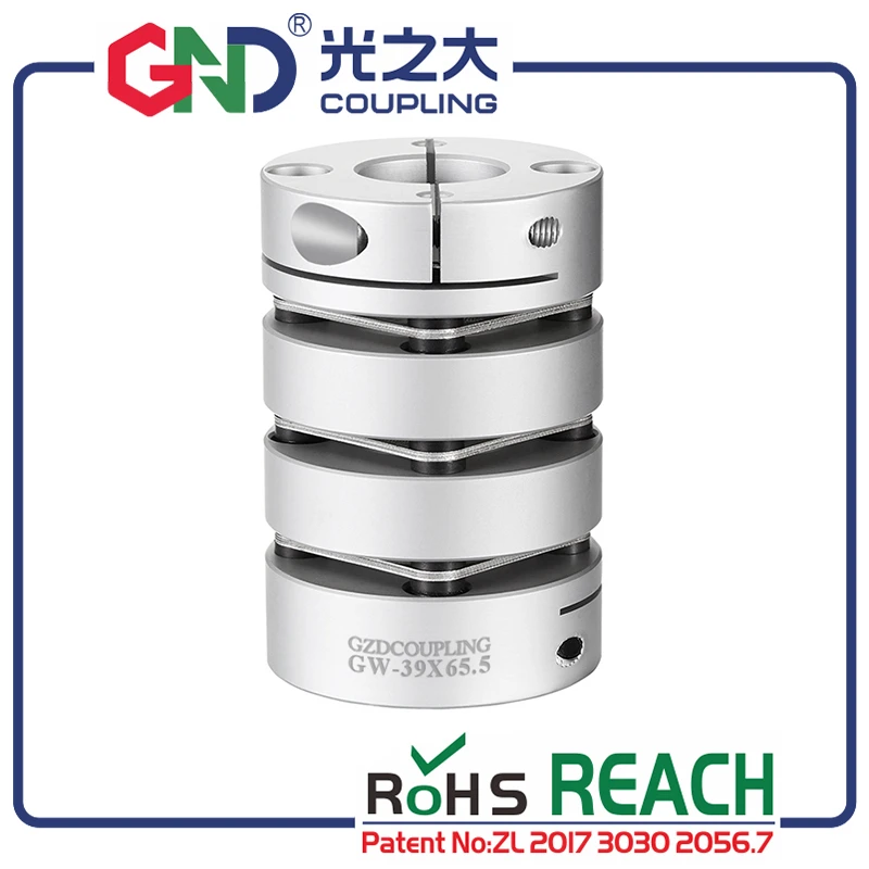 

Free shipping flexible shaft coupling GND aluminum three diaphragms clamp for CNC servomotor stepmotor motor connect kaplin CNC