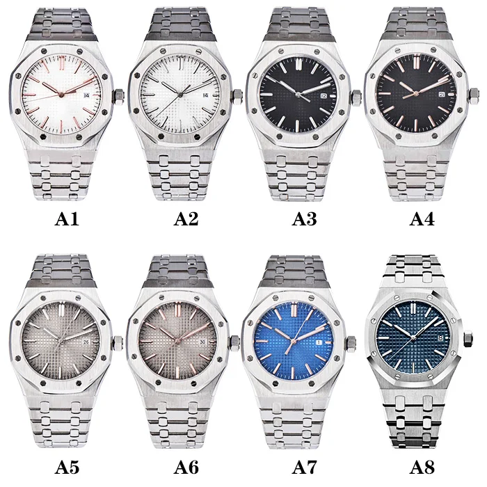 

2019 Japan Miyota automatic movement watch 41mm sapphire crystal stainless steel strap with a variety of styles color calendar